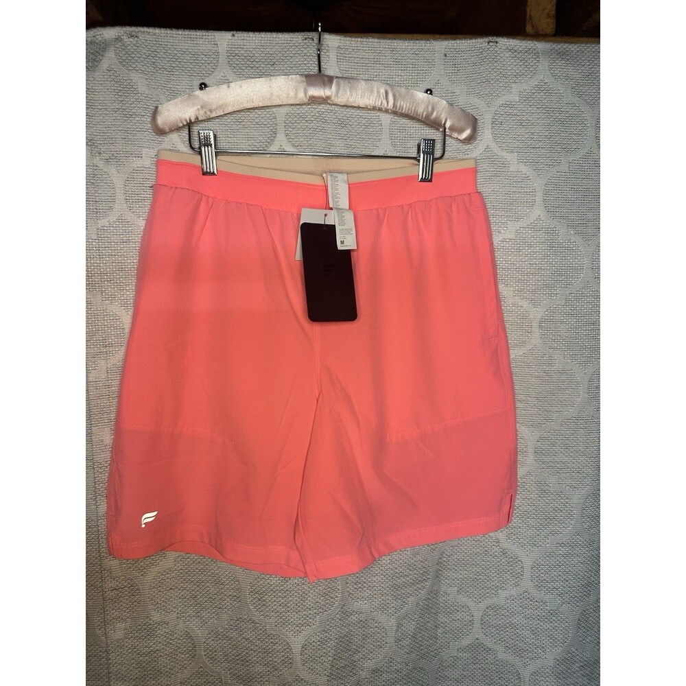 Fabletics Men The Fundamental Short II 7” Unlined Medium Neon Pink Coral NWT